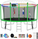 SKYUP Tranpoline 1500LBS 16 15 14 12 10 8 FT Tranpoline for 7-10 Kids and Adults, Windproof Outdoor Tranpoline with Enclosure Net, Basketball Hoop, Easy to Install & Last Long - ASTM Approved by TinyTreasures Baby Boutique