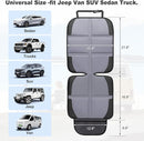 Car Seat Protector 2 Pack Baby Car Seat Covers with Mesh Pockets & Non-Slip Backing 600D Durable Seat Protector Under Baby Car Seat (Gray, Standard) by TinyTreasures Baby Boutique