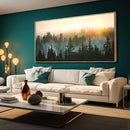 Large Artwork Foggy Forest Canvas Wall Art Landscape Mountain Painting Wall Art for Bedroom Living Room Kitchen Office Framed Wall Art 30x60 Inch by CozyNest Decor