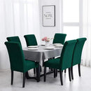 Joccun Chair Covers for Dining Room Set of 2, Dining Chair Slipcovers Stretch Dining Room Chair Covers Seat Protector,Washable Parsons Chair Cover for Home,Hotel,Banquet(Hunter,2 Pack) by CozyNest Decor
