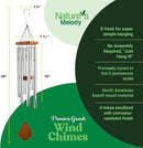 Nature’s Melody Premiere Grande Tunes Wind Chimes – Outdoor Windchime with 6 Tubes Tuned to E Pentatonic Scale, Rustproof Aluminum, Beech Wood & S Hook Hanger for Sympathy, Memorial Gift or Zen Garden by CozyNest Decor