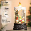 Gnome Snow Globe Candle Christmas Decorations Gifts Auto Snowfall Glitter Music Collection with 6H Timer USB/Battery Powered 9.7 inch by CozyNest Decor