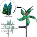 Solar Lights Outdoor Garden Hummingbird Solar Garden Stakes Light Decorative Wind Spinner Pathway Light for Yard Decor Green by GreenHaven Gardens