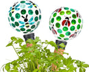 Watering Globe for Plants Mosaic Self Watering Spikes 2 Pack Large Self Watering Planter Insert Automatic Watering Device Outdoor Garden by GreenHaven Gardens