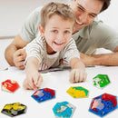 Art3d Hexagon Sensory Fidget Liquid Motion Tiles for Kids, Toddler, Teens - Interactive Soft Gel Liquid Play Mats for Home, Schools, Playrooms, Multi-Pack of 3 Tiles by TinyTreasures Baby Boutique
