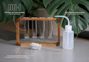 Source & Plot - Plant Propagation Station - Acacia Wood Stand 4 Glass Test Tube Hydroponic Tabletop Rooting Terrarium Planter Rack Home and Office Decor - Last Batch by GreenHaven Gardens