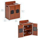 ECR4Kids Play Kitchen Stove, Wooden Playset, Dark Walnut by TinyTreasures Baby Boutique