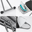 Ironing Board, Heat Resistant Cover Iron Board with Steam Rest, Non-Slip Foldable Ironing Stand. Heavy Sturdy Metal Frame Legs Iron Stand(13 * 34 * 53 Inches) (Silver Black) by CozyNest Decor
