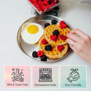 Children's 304 Stainless Steel Four (4) Piece Plate Set, 21 cm, Matte Finish, Plates for Kids, Toxin Free Stainless Steel Dinnerware Set, Non-Divided Plates, 100% BPA Free by TinyTreasures Baby Boutique