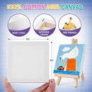 ESRICH 10 Set Mini Canvas Painting Kit, Minis Acrylic Paint Set, St. Patrick's Party Gifts,4 * 4inCanvas with Easel, Acrylic Paints,Brushes,Palette,Mini Easel Canvas for Kids Adults Painting Party by TinyTreasures Baby Boutique