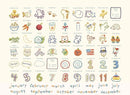 C.R. Gibson Animals 'Hello World' Baby Calendar Baby First Year Tracker, 11'' W x 18'' H by TinyTreasures Baby Boutique