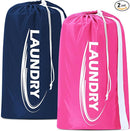 Sylfairy 2 Pack XL Laundry Bag with Strap,Heavy Duty Travel Laundry Bag,Rip-Stop Dirty Clothes Shoulder Bag with Drawstring,Easy Fit a Laundry Hamper or Basket Travel Essentials by TinyTreasures Baby Boutique