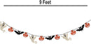 Gift Boutique - 9 Foot Halloween Garland Felt Banner Chain Decorations Indoor & Outdoor Party Supplies 18 Feet Total Pack of 2 Designs Skeletons Bat Pumpkin Ghost by CozyNest Decor
