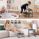Step Stool for Adults,Holds up to 500Lb,3 in1 Heavy Duty Sturdy Two Step Stool for Kichen/Bathroom/High beds, Wooden&Metal Frame, Non-Slip Pads by TinyTreasures Baby Boutique