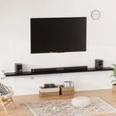 Heimlove 55 Inch Long Floating Shelves for Wall,9.3" Deep Black Floating Shelf Set of 2,Large Display Shelf & Storage Shelf,Wall Mounted Shelves for Bedroom Living Room Kitchen Office by CozyNest Decor