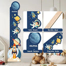 Personalized Name Growth Chart for Wall, Space Height Measurement for Wall, Children Height Chart Ruler, Portable 3D Removable Growth Chart, Wall Height Measurement for Kids by CozyNest Decor