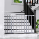 Cumbor 29.7"-51.5" Extra Wide Baby Gate for Stairs, Mom's Choice Awards Winner-Dog Gates for Doorways, Pressure Mounted Walk Through Pet Gate Indoor, Safety Auto-Close Child Gate for Kids, Gray by TinyTreasures Baby Boutique