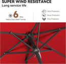 9ft Outdoor Patio Umbrella - Table Umbrella Waterprool UV Protection, Sombrillas de Patio with Push Button Tilt&Crank, Sun Umbrella for Pool, Porch, Garden, Deck, Backyard(Red) by GreenHaven Gardens