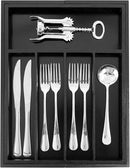 VaeFae Bamboo Drawer Organizer, Expandable Silverware Drawer Organizer, Cutlery Tray with Dividers for Kitchen Utensils (Black, Medium) by CozyNest Decor