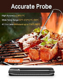 BFOUR Meat Thermometer Wireless Bluetooth, LCD Digital Meat Thermometer with Dual Probe, Wireless Remote BBQ Thermometer for Smoker Kitchen Cooking Grill Thermometer for Grilling BBQ Oven by GreenHaven Gardens