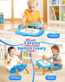 Toddlers Toys Ages 1-3, Magnetic Drawing Board, Doodle Board Pad Learning and Educational Toys for 18 Months Baby 1-3 Yr Kids Birthday Gifts - Blue by TinyTreasures Baby Boutique