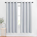 NICETOWN Room Darkening Curtains for Living Room - Easy Care Solid Thermal Insulated Grommet Darkening Curtains/Panels/Drapes for Bedroom (2 Panels, 52 by 72, Greyish White) by TinyTreasures Baby Boutique