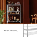 IZEUK 3400 LBS Garage Shelving Wide Storage Shelves 4 Tier Metal Shelves Heavy Duty Adjustable Utility Shelf Rack Chrome 17.7" D x 59.1" W x 70.4" H by CozyNest Decor