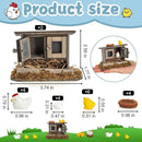 Nicunom 20Pcs Miniature Retro Wooden Chick Coop, Mini Family Chickens, Hen, Chick, Egg, Chicken Nest Ornament for Fairy Garden Accessories, Micro Landscape Lawn Decor by GreenHaven Gardens