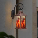 Solar Lanterns Outdoor, Waterproof Cardinal Garden Hanging Lanterns with LED Flickering Flameless Candles, Lantern Decor Birthday Gifts for Women Mom Grandma by CozyNest Decor