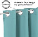 ChrisDowa Small Window Curtains 50 inches Long for Bedroom - Grommet Short Thermal Insulated Room Darkening Curtains for Kitchen (2 Panels, Aqua, 29 x 50 Inch) by CozyNest Decor