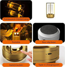 Portable Metal Table Lamp for Indoor/Outdoor ,Rechargeable Cordless LED Lamp, 3-Colour Infinitely Dimming Battery Powered Small Desk Lamp, Restaurant/Bedroom/Bar/Coffee/Camping Light (Gold Set of 2) by CozyNest Decor