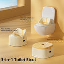 3 in 1 Toddler Potty Training Toilet Seat with Steps Ladder, Foldable Potty Train Chair Adapter for Toddlers Kids Boys Girls, Yellow by TinyTreasures Baby Boutique