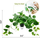 Tiita 1 Pack Fake Plants Artificial Scindapsus Aureus in Pots, Realistic Fake Greenery Potted Plants for Home Office Desk Window Sill Bathroom Bedroom Outdoor Indoor by CozyNest Decor