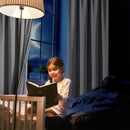 XWZO Complete Blackout Window Curtain Panels with Tiebacks- Rod Pocket Noise Reduction and Light Blocking Grommet Curtains with Black Liner for Studio, Basement Room, Grey, W52 x L54, Set of 2 by TinyTreasures Baby Boutique