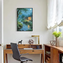 Moonlight under the big tree creek cabin scenery is suitable for posting in the living room bedroom office scenery poster wall painting by CozyNest Decor