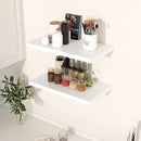 24" Floating Shelves for Wall, 12" Deep Slim White Floating Shelves, Wall-Mounted Shelves for Bedroom, Living Room, Kitchen, Bathroom - Set of 2 by CozyNest Decor