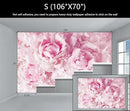 WFBHUA-Pink Floral Wallpaper Mural Peony Flower Wallpaper for Girls Bedroom Wall Murals(Not Peel and Stick) by CozyNest Decor