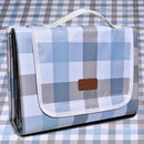 80"x60" Waterproof Sandproof Picnic Mat - Portable Foldable Outdoor Blanket for Beach, Park, Travel & Indoor Use - Lightweight Compact Design, Easy-Carry (Blue&Gray) by TinyTreasures Baby Boutique