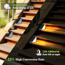 Motion Sensor Solar Step Lights Outdoor Waterproof, 8 Led Solar Stair Lights for Outside, Motion Detector Lights Solar Power for Pathway/Deck/Walkway/Drivway/Lawn/Garden(4PC) by GreenHaven Gardens