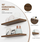 Heimlove Floating Shelves for Wall 36 Inches Long,9.3" Deep Walnut Floating Shelf Set of 2,Wall Mounted Shelves for Bathroom Bedroom Living Room Kitchen Office,Shelf for Books Storage,Home Decor by CozyNest Decor