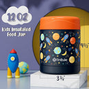 Fimibuke Insulated Kids Food Jar, 12 OZ Bpa Free Wide Mouth Stainless Steel Vacuum Thermos for Hot Cold Food for School Travel Leakproof Toddler Boy Girl Lunch Container Snack Cup for Fruits Veg Soup by TinyTreasures Baby Boutique
