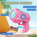 Eaglestone Bubble Guns for Toddlers 2 Packs, LED Light Automatic Bubble Machine Gun for Kids 4-8, Bubble Toys with Bubble Solution,Concentrate, Bubble Blaster Party Favor, Summer Outdoor Toys Gift by TinyTreasures Baby Boutique