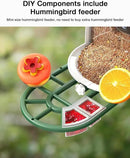 Bird Feeder with Camera-2K Live Video, Solar-Powered, Smart AI Identify Birds, 2L Food Capacity, Arrived Alerts, Bird Videos Storage, Mini Hummingbird Feeder for Watching Birds Outdoor by CozyNest Decor