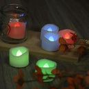 CANDLE CHOICE Color Changing Battery Operated Flameless Tea Lights Bright Flickering LED Tealight Votive Candles Wedding Party Table Centerpieces Halloween Christmas Decorations Batteries Incl 24 Pack by GreenHaven Gardens