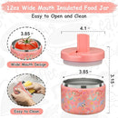 12oz Insulated Vacuum Food Jar with Buckle Lid Wide Mouth Soup Thermo for Hot Food Kids Leakproof Stainless Steel Lunch Container (mermaid) by TinyTreasures Baby Boutique
