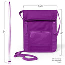 VENTURE 4TH Passport Holder Neck Wallet with RFID Blocking Nylon Lining - Hidden Neck Pouch for Travel (Sleek Purple) by TinyTreasures Baby Boutique