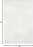 nuLOOM Jeni Checkered 6 Round Machine Washable Area Rug for Living Room Bedroom Dining Room Kitchen, Off White by CozyNest Decor
