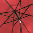 EliteShade USA 10-Year-Non-Fading 9Ft Market Umbrella Patio Umbrella Outdoor Table Umbrella with Ventilation,Logo Red by GreenHaven Gardens