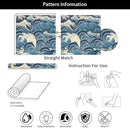 Hand Drawn Blue Sea Wave Reef Peel and Stick Wallpaper Self Adhesive Removable Easy Peel Off Stick on Wall Paper for Bedroom Cabinet Renter Friendly by GreenHaven Gardens