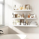 Fun Memories Floating Shelves - 2 Pack 12 Inch Rustic Wooden Wall Shelves - Extra Deeper & Thicker Wall Mounted Storage Shelf for Living Room, Kitchen, Farmhouse - 36" W x 12" D x 1.8" H - White by CozyNest Decor